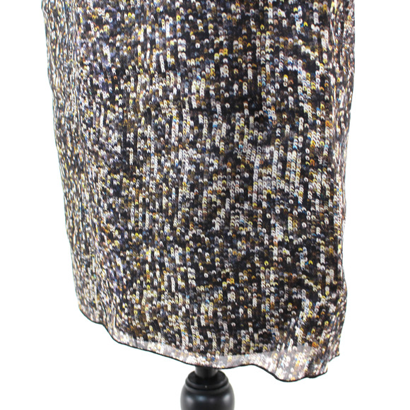 Dolce & Gabbana Silk Multicolor Knee Length Dress 40 Sequin Print Sleeveless D&G - Picture 4 of 7